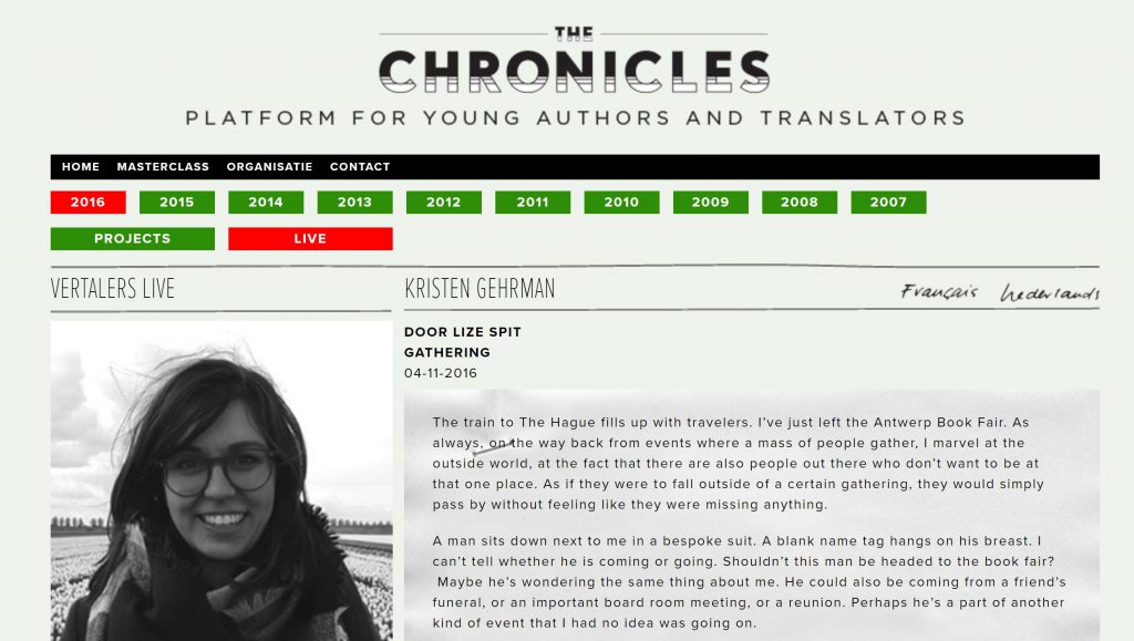 Translating The Chronicles | Kristen Gehrman Language Services